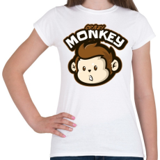 PRINTFASHION Crazy Monkey - Női póló - Fehér