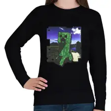 PRINTFASHION Creeper (képregény stílus - világosabb kiadás) - Női pulóver - Fekete női pulóver, kardigán