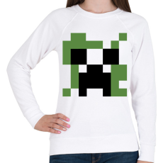 PRINTFASHION Creeper Minecraft - Női pulóver - Fehér