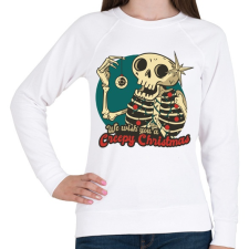 PRINTFASHION Creepy Christmas - Női pulóver - Fehér női pulóver, kardigán