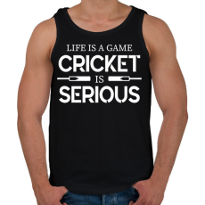 PRINTFASHION Cricket is serious - Férfi atléta - Fekete