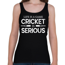 PRINTFASHION Cricket is serious - Női atléta - Fekete női trikó