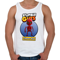 PRINTFASHION Crimson Skull - Férfi atléta - Fehér