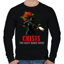 PRINTFASHION crisis - Férfi pulóver - Fekete férfi pulóver, kardigán