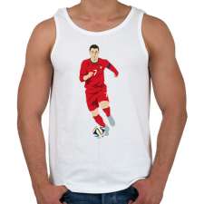 PRINTFASHION Cristiano Ronaldo - Férfi atléta - Fehér atléta, trikó