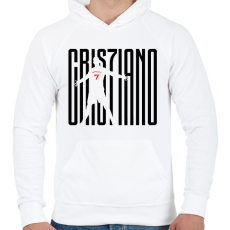 PRINTFASHION Cristiano Ronaldo - Férfi kapucnis pulóver - Fehér