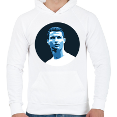 PRINTFASHION Cristiano Ronaldo - Férfi kapucnis pulóver - Fehér