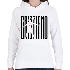 PRINTFASHION Cristiano Ronaldo - Női kapucnis pulóver - Fehér női pulóver, kardigán