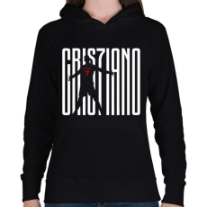 PRINTFASHION Cristiano Ronaldo - Női kapucnis pulóver - Fekete