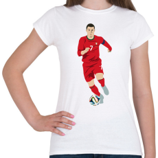 PRINTFASHION Cristiano Ronaldo - Női póló - Fehér