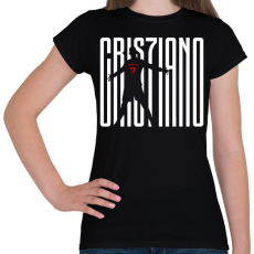 PRINTFASHION Cristiano Ronaldo - Női póló - Fekete