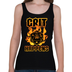 PRINTFASHION Crit Happens - Női atléta - Fekete
