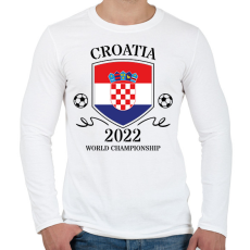 PRINTFASHION Croatia 2022 - Férfi hosszú ujjú póló - Fehér