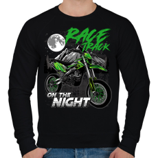 PRINTFASHION Cross Motor Race Track - motokrossz - Férfi pulóver - Fekete