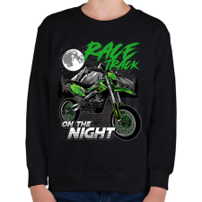 PRINTFASHION Cross Motor Race Track - motokrossz - Gyerek pulóver - Fekete gyerek pulóver, kardigán