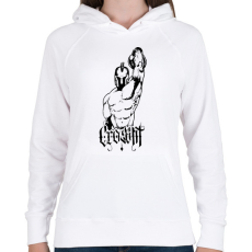 PRINTFASHION Crossfit harcos - Női kapucnis pulóver - Fehér