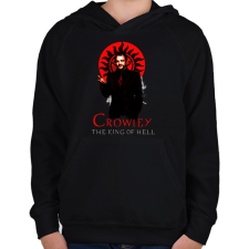 PRINTFASHION CROWLEY-KING OF HELL - Gyerek kapucnis pulóver - Fekete gyerek pulóver, kardigán