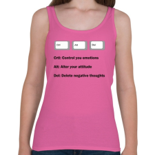 PRINTFASHION Crtl + Alt + Delete - Női atléta - Rózsaszín női trikó