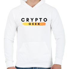 PRINTFASHION crypto geek - Férfi kapucnis pulóver - Fehér