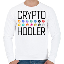 PRINTFASHION Crypto Hodler - Férfi pulóver - Fehér férfi pulóver, kardigán