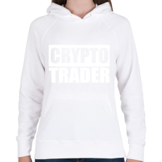 PRINTFASHION Crypto Trader - Női kapucnis pulóver - Fehér