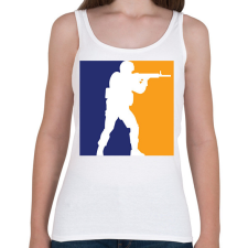 PRINTFASHION CS2 logo - Női atléta - Fehér női trikó