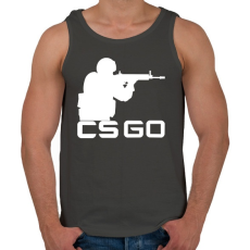 PRINTFASHION CS:GO - Férfi atléta - Sötétszürke