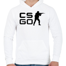 PRINTFASHION CS:GO - Férfi kapucnis pulóver - Fehér