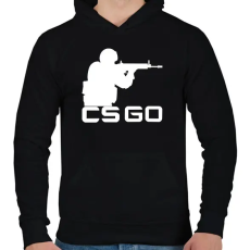 PRINTFASHION CS:GO - Férfi kapucnis pulóver - Fekete