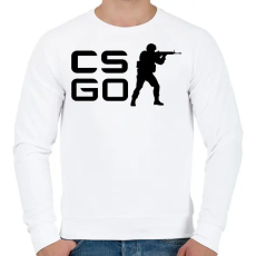 PRINTFASHION CS:GO - Férfi pulóver - Fehér