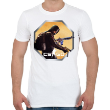 PRINTFASHION CS:GO - Ikon Logó - Férfi póló - Fehér férfi póló