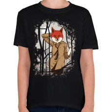 PRINTFASHION Csábító róka - Gyerek póló - Fekete