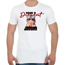 PRINTFASHION Csak a drámáért jöttem - Férfi póló - Fehér férfi póló