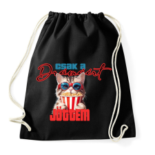 PRINTFASHION Csak a drámáért jöttem - Sportzsák, Tornazsák - Fekete tornazsák