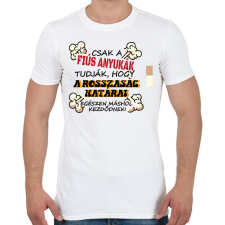 PRINTFASHION Csak a fiús anyukák tudják... - Férfi póló - Fehér férfi póló