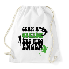 PRINTFASHION Csak a gekkóm - Sportzsák, Tornazsák - Fehér tornazsák