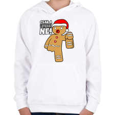 PRINTFASHION Csak a gombokat ne - Gyerek kapucnis pulóver - Fehér gyerek pulóver, kardigán