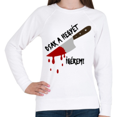PRINTFASHION Csak a hegyét! - Női pulóver - Fehér