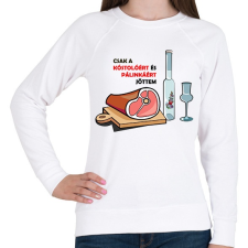 PRINTFASHION Csak a kóstolóért.. - Női pulóver - Fehér női pulóver, kardigán