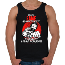 PRINTFASHION Csak a same ad nekem erőt - Férfi atléta - Fekete atléta, trikó