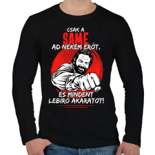 PRINTFASHION Csak a same ad nekem erőt - Férfi hosszú ujjú póló - Fekete férfi póló