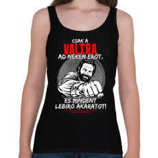 PRINTFASHION Csak a valtra ad nekem erőt - Női atléta - Fekete