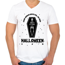 PRINTFASHION Csak akkor kelts fel - Férfi V-nyakú póló - Fehér férfi póló