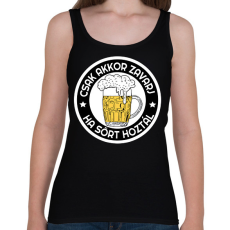 PRINTFASHION Csak akkor zavarj ha sört hoztál - Női atléta - Fekete