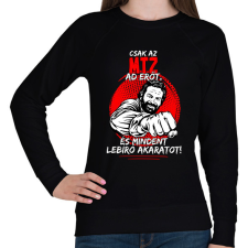 PRINTFASHION Csak az MTZ ad erőt - Női pulóver - Fekete női pulóver, kardigán