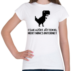PRINTFASHION Csak azért jöttem ki mert nincs internet - Női póló - Fehér