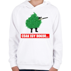 PRINTFASHION Csak egy bokor... - Gyerek kapucnis pulóver - Fehér