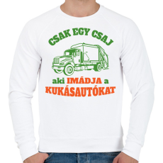 PRINTFASHION Csak egy csaj - Férfi pulóver - Fehér