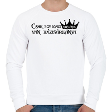PRINTFASHION Csak egy igazi királynak van házisárkánya - Férfi pulóver - Fehér