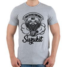 PRINTFASHION Csak egy igazi úriember hajt Suzukit - Férfi póló - Sport szürke férfi póló